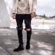 Skinny Ripped Jeans For Men Male Motorcycle  Jeans