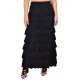 Women Waterfall 8 Tiered Boho Layered Maxi Skirt